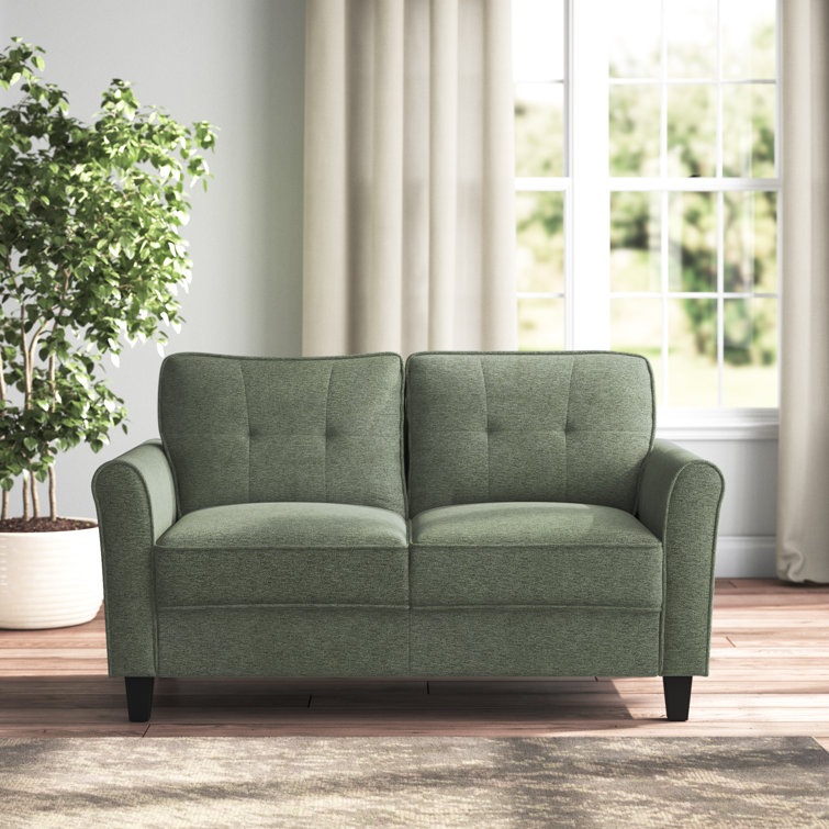 Lark Manor Thomas 55.9" Rolled Arm Tufted Loveseat & Reviews Wayfair